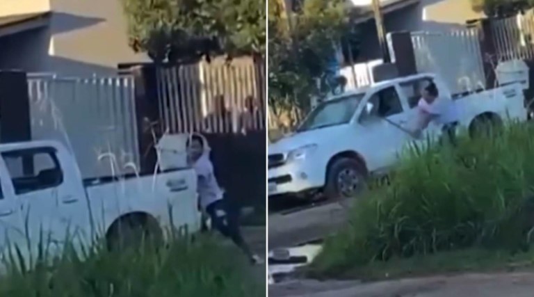 video marido detona caminhonete que achava ser de amante da esposa