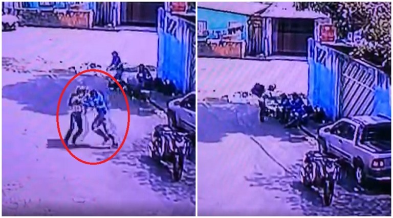 video veja momento que funcionario da agua manaus leva tiro na cabeca durante assalto