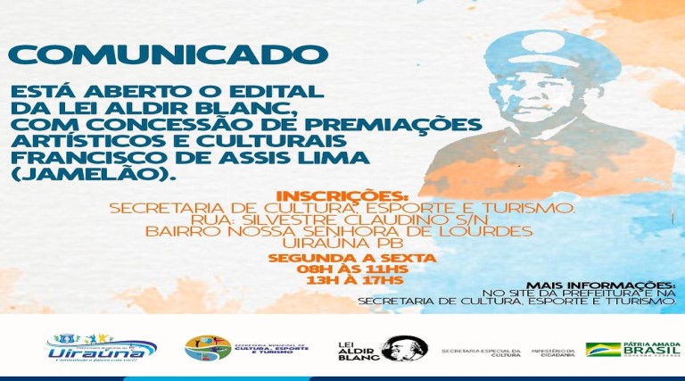 secretaria-de-cultura-de-uirauna-publica-edital-de-inscricao-da-lei-aldir-blanc