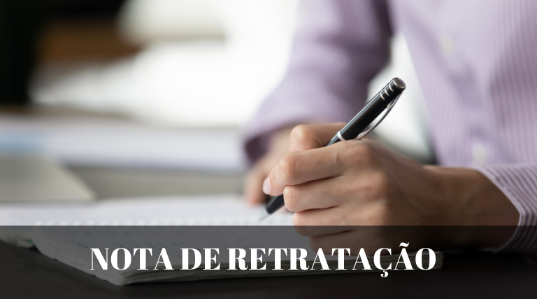 NOTA DE RETRATACAO