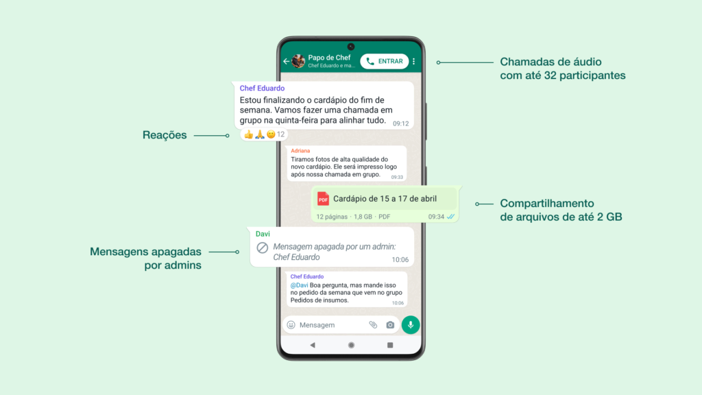 WhatsApp libera chamadas de voz com grupos de até 32 pessoas 2 278131714 495868375356078 1826458771643036055 n