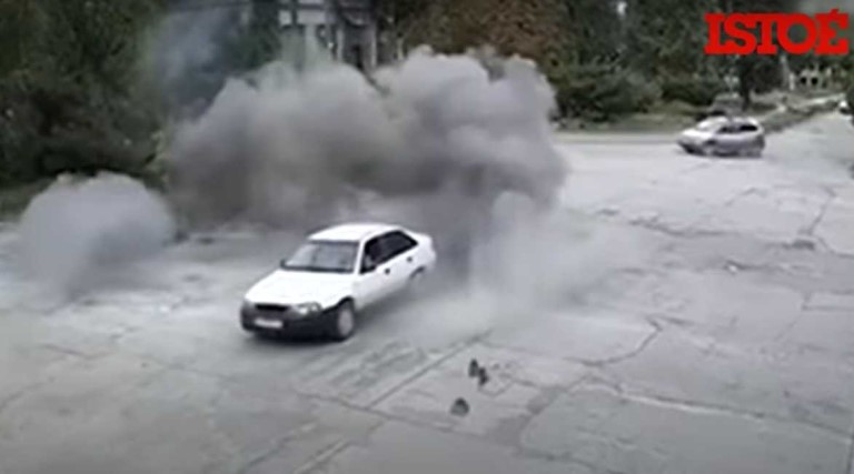 video civis escapam milagrosamente de bombardeio russo em zolenodolsk