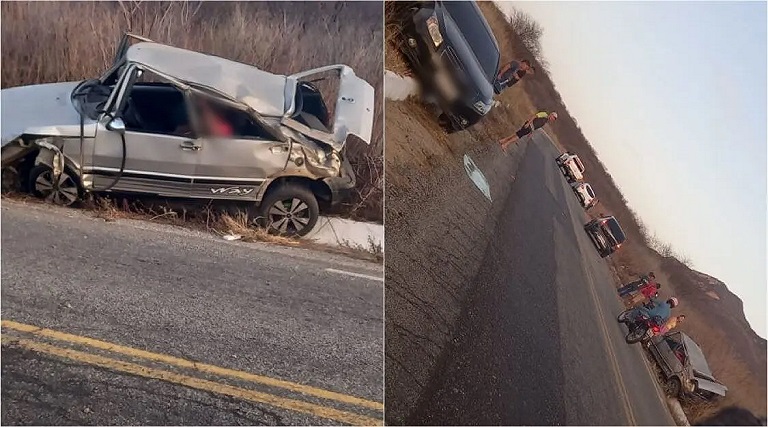Motorista fica ferido após capotar veículo próximo a Serra do Teixeira 1 motorista fica ferido apos capotar veiculo proximo a serra do