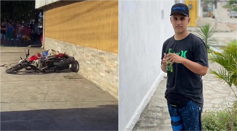 video jovem de 19 anos morre apos colidir moto em hidrante enquanto empinava na paraiba