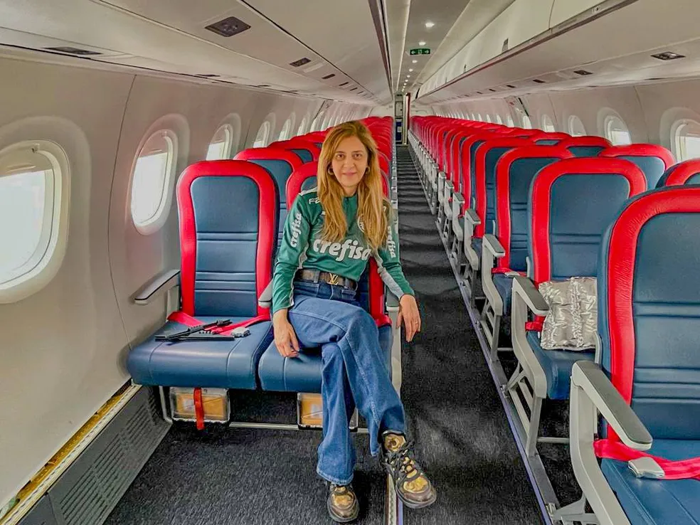 Fotos: Leila Pereira mostra avião que comprou para Palmeiras usar em viagens 2 aviao leila 3