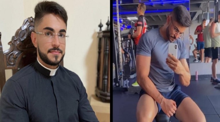 padre viraliza apos publicar foto em academia e pecado achar gato