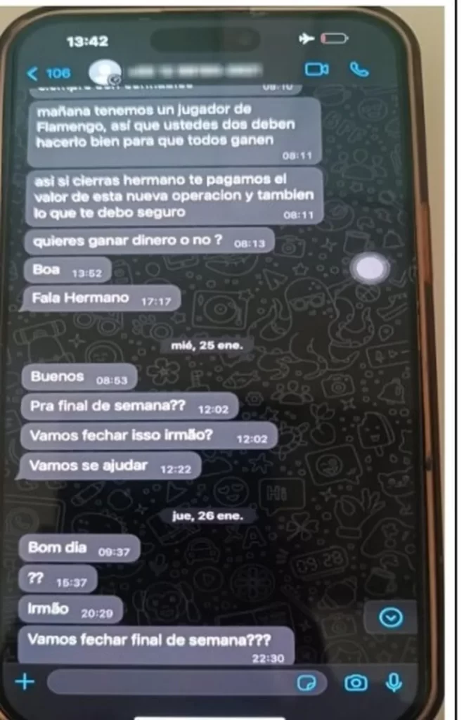 'Temos um jogador do Flamengo', diz apostador em conversa com atleta que confessou manipulação 3 whatsapp image 2023 05 18 at 10.11.06