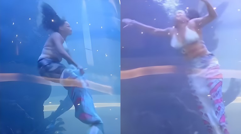 Vídeo: Sereia profissional luta pela vida em aquário 1 Sereia profissional luta pela vida em aquário