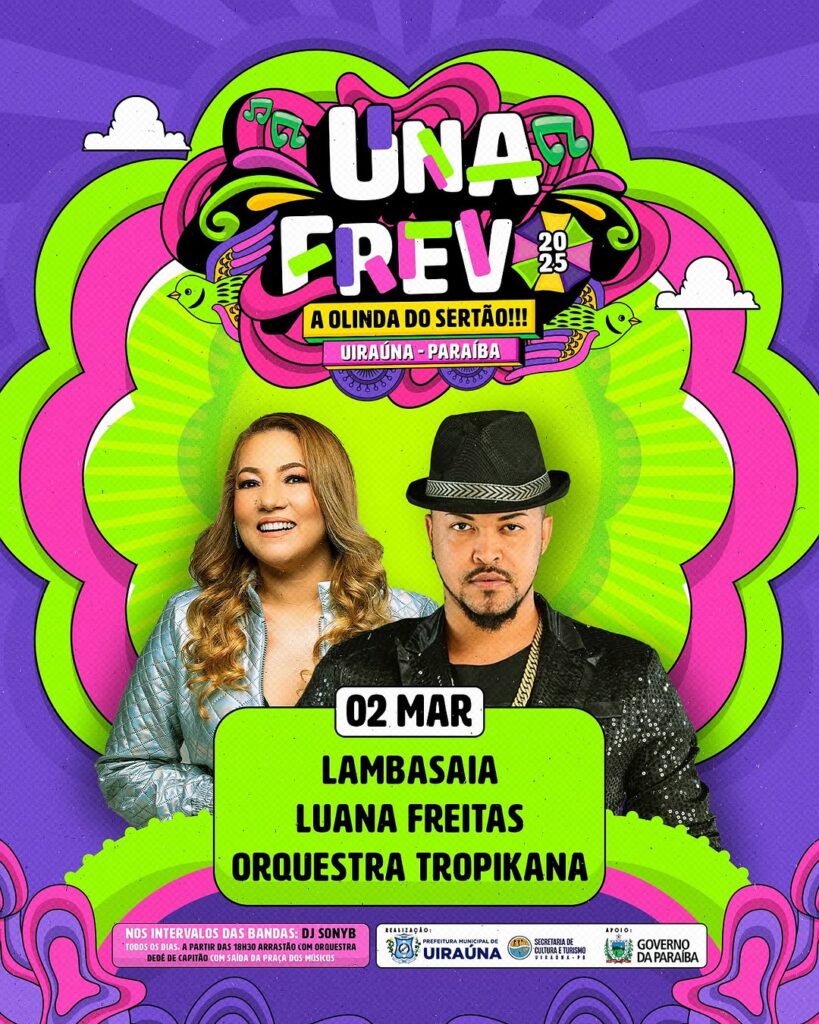 Carnaval Uiraúna 2025: confira as atrações confirmadas 5 4