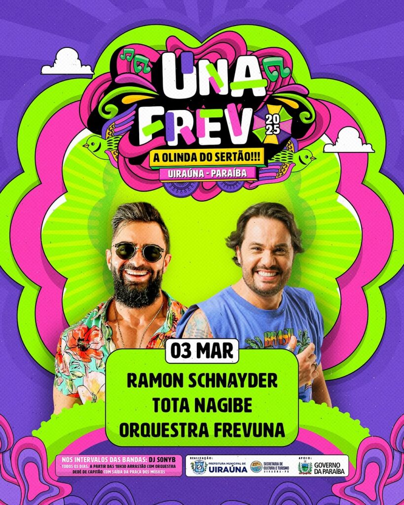 Carnaval Uiraúna 2025: confira as atrações confirmadas 6 5