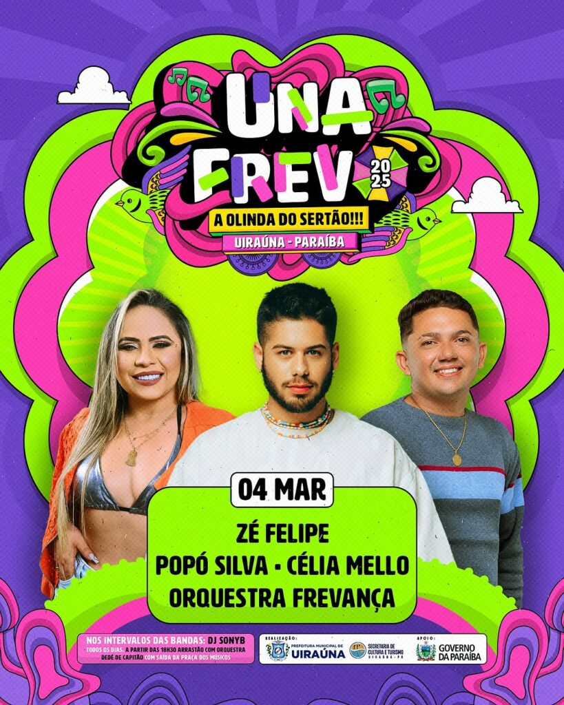 Carnaval Uiraúna 2025: confira as atrações confirmadas 7 6