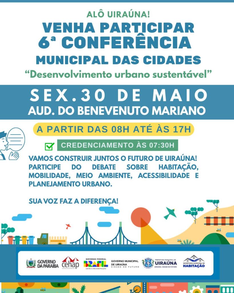 6ª Conferência Municipal discute desenvolvimento urbano em Uiraúna 2 WhatsApp Image 2025 05 23 at 16.04.36