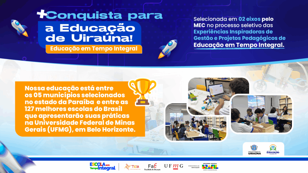 Uiraúna brilha com Educação Integral no MEC 2 BANNER 2 SITE