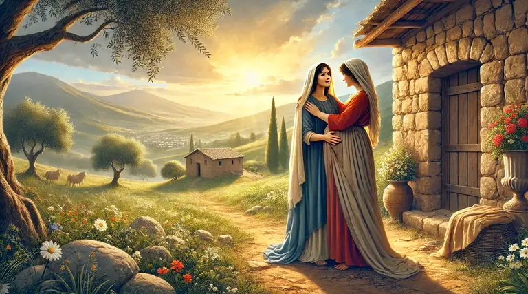 Evangelho de Lucas: Maria visita Isabel 1 Evangelho de Lucas