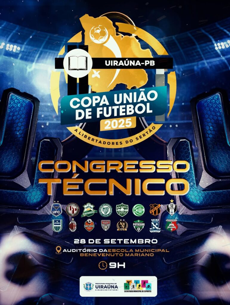 Copa União: Congresso Técnico 2025 2 📢 Esta chegando a horaNo dia 28 de setembro acontece o Congresso Tecnico da Copa Uniao 2025