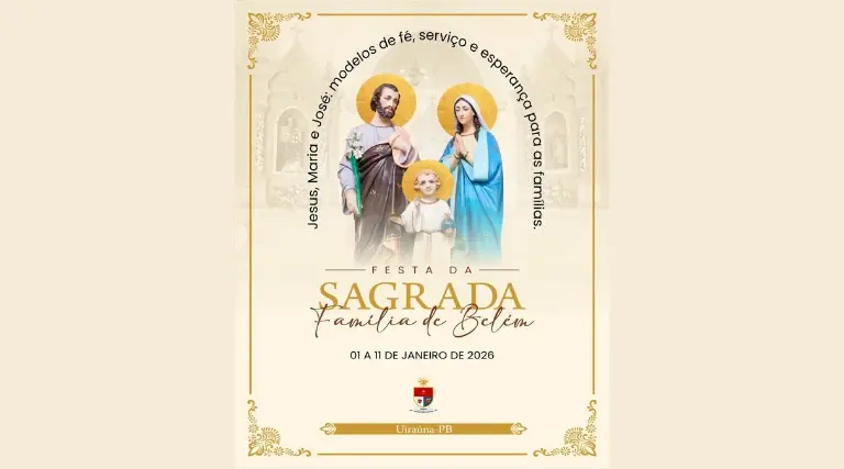 Uiraúna: Festa da Sagrada Família de Belém 2026 1 Uiraúna: Festa da Sagrada Família de Belém 2026