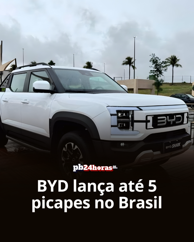 A BYD confirma planos de até 5 picapes no Brasil, incluindo rival da Fiat Strada, com foco em eletrificação e produção nacional