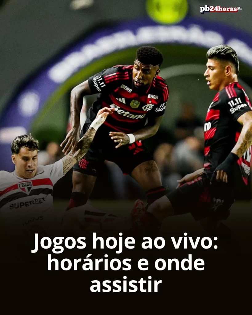 Jogos hoje ao vivo: confira horários e onde assistir às partidas de futebol com Brasileirão e Champions League.