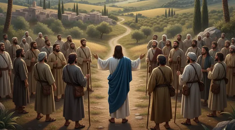 No Evangelho (Lc 10,1-9), Jesus envia 72 discípulos em missão 1 Missão dos 72 discípulos: Envio urgente