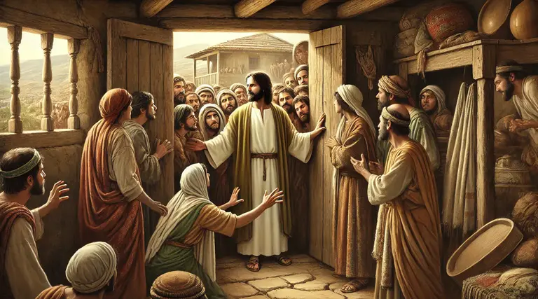 No Evangelho de Marcos, a família de Jesus tenta contê-lo, achando-o fora de si 1 No Evangelho de Marcos, a família de Jesus tenta contê-lo, achando-o fora de si