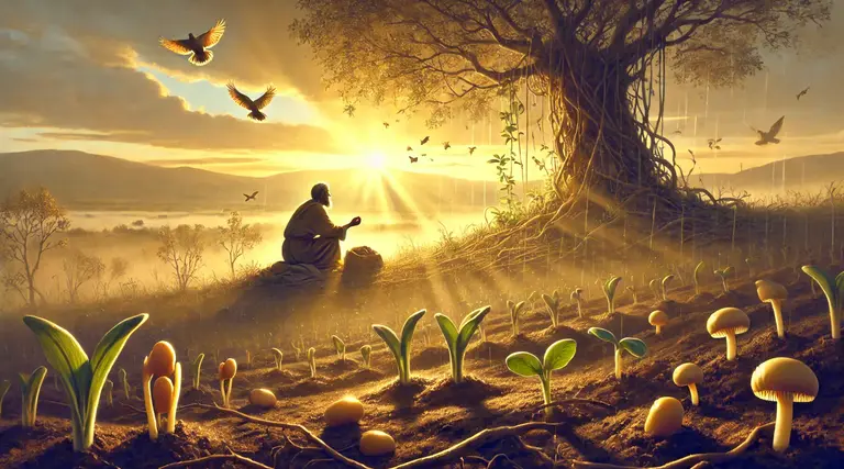 O Evangelho revela a parábola da semente que cresce em silêncio, destacando a confiança no Reino de Deus e sua força transformadora 1 Parábola da Semente: Pequena fé, grande milagre