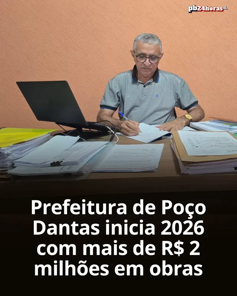 Prefeitura de Poço Dantas anuncia mais de R$ 2 milhões em obras de infraestrutura para 2026