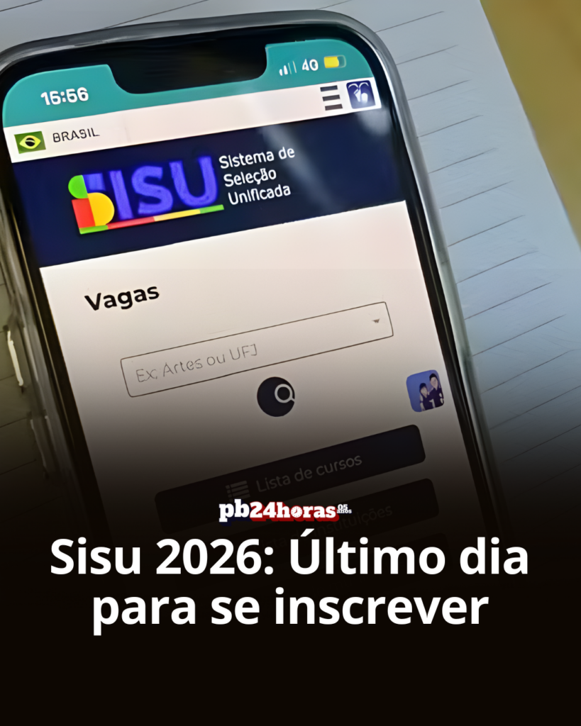 O Sisu 2026 está no seu último dia de inscrições. Confira o passo a passo para garantir sua vaga