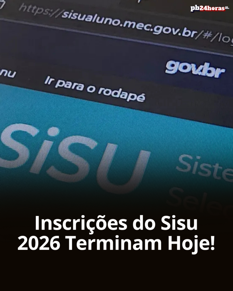 Fique atento! As inscrições do Sisu 2026 terminam nesta sexta.