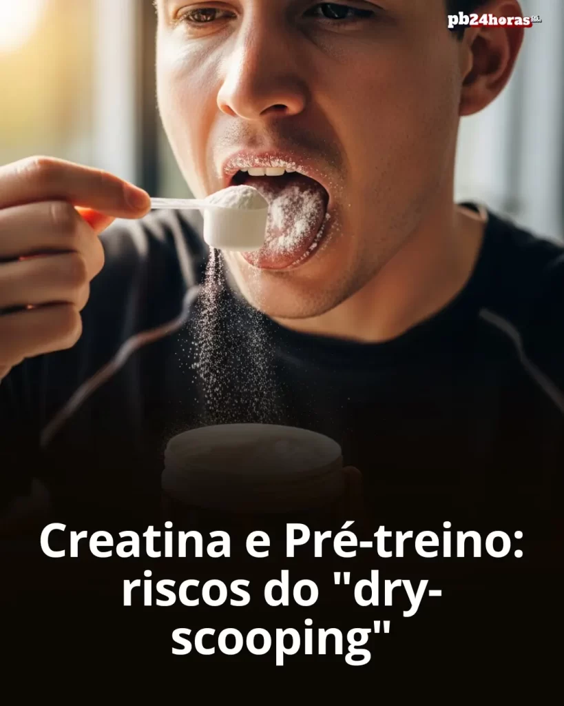 Cientistas alertam para os perigos do consumo de creatina e pré-treino em pó diretamente na boca