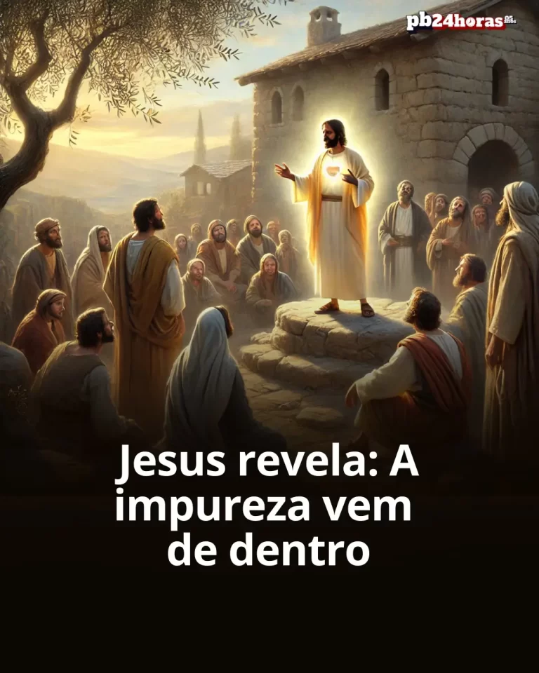 No Evangelho de Marcos 7,14-23, Jesus ensina que a verdadeira impureza não vem de fora, mas brota do coração humano