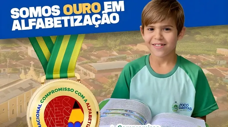 Poço Dantas conquista Selo Ouro de Alfabetização do MEC com estratégias educacionais eficientes 1 Poço Dantas Conquista Selo
Ouro MEC