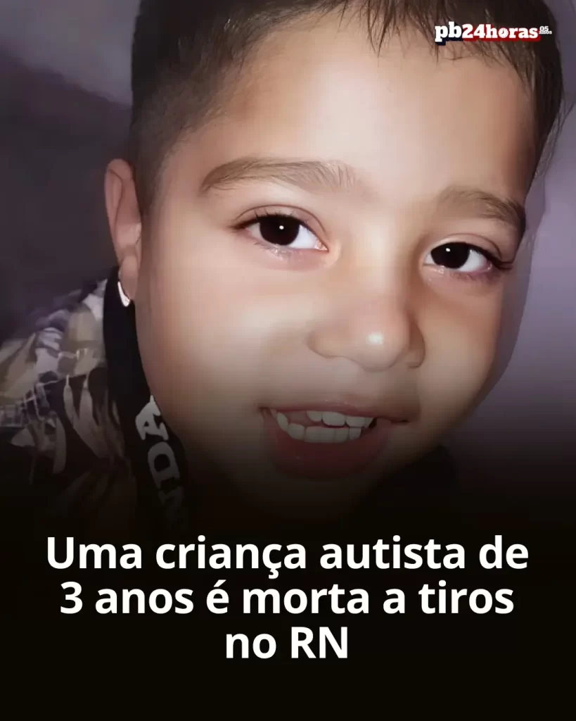 Criança autista de 3 anos é morta a tiros no RN