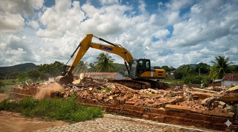 Uiraúna: Início da obra do Ginásio de Quixaba de Cima 1 Uiraúna: Início da obra do Ginásio de Quixaba de Cima