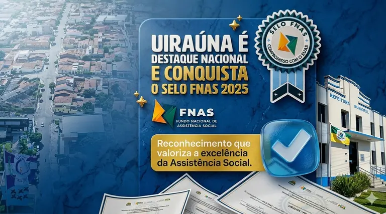 Selo FNAS reconhece gestão eficiente em Uiraúna 1 Selo FNAS reconhece gestão eficiente em Uiraúna