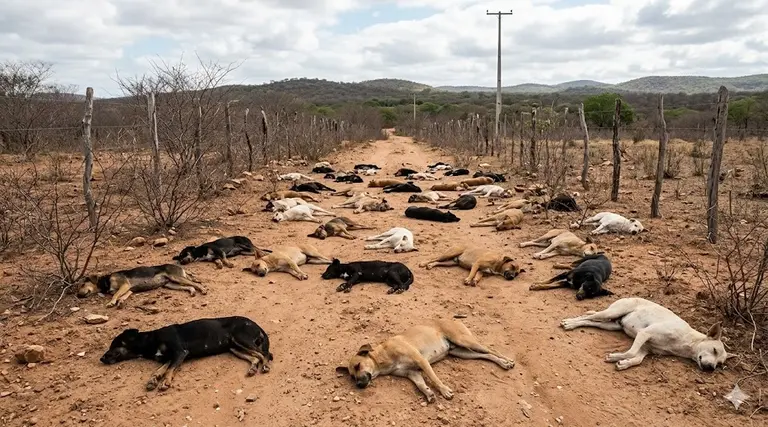 60 cachorros mortos em Teixeira-PB