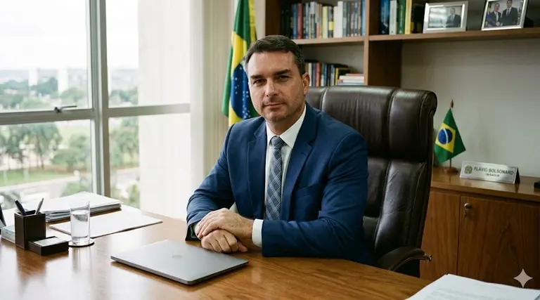Flávio Bolsonaro confirma visita a Vorcaro em prisão domiciliar