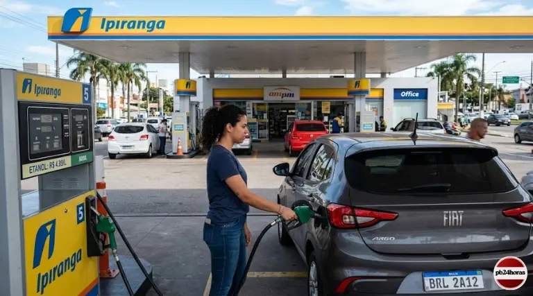 Gasolina terá reajuste de R$ 0,04