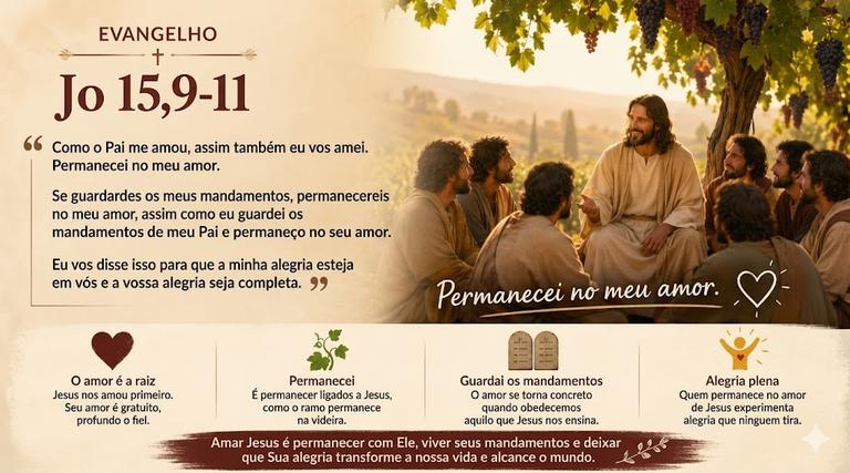 Jo 15,9-11: Jesus fala sobre o amor 1 Jo 15,9-11: Jesus Fala Sobre o Amor