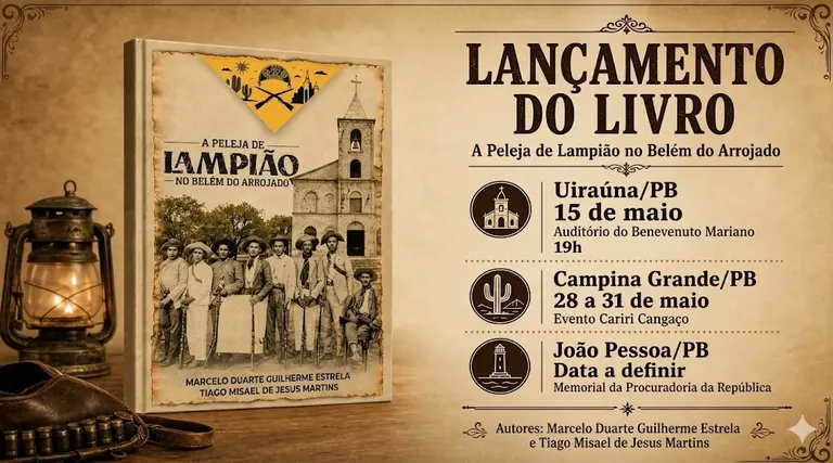 Lançamento do livro A Peleja de Lampião no Belém do Arrojado 1 Lançamento do livro A Peleja de Lampião no Belém do Arrojado