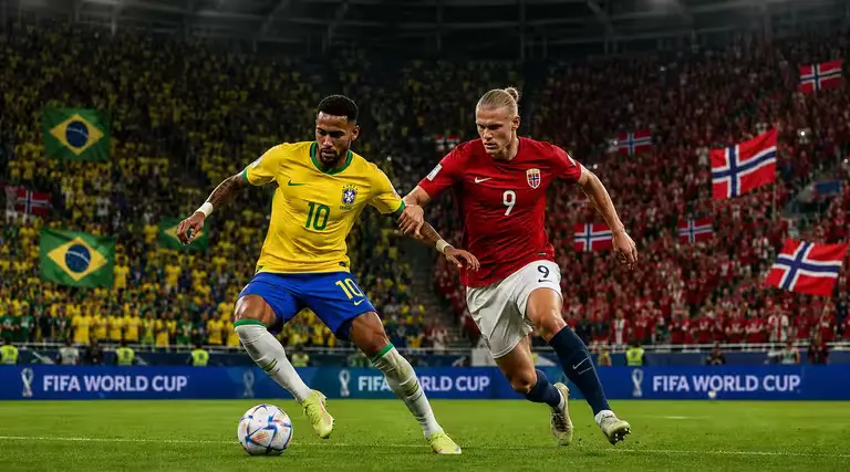 Brasil enfrenta Noruega nas oitavas da Copa do Mundo