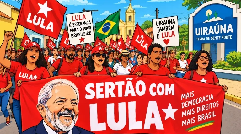 Caminhada em Uiraúna reúne apoiadores de Lula nesta sexta (23)