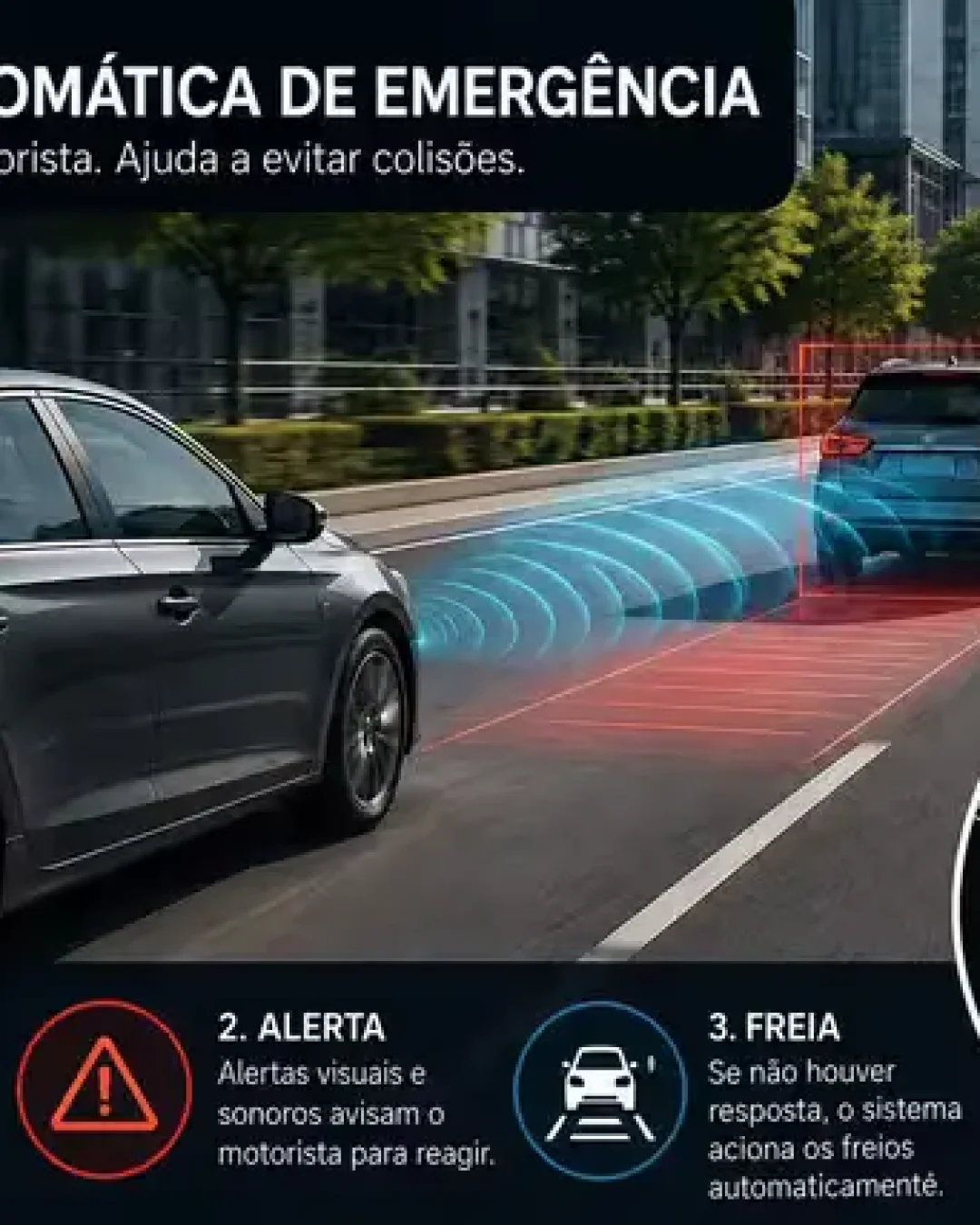 Frenagem automática será obrigatória em carros no Brasil